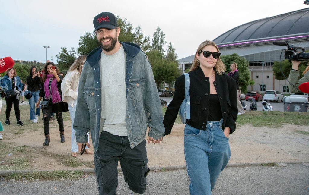 Gerad Pique and Clara Chia arrive at the Olympic Stadium of Montjuic to attend the Coldplay concert on May 28, 2023, in Barcelona (Catalonia, Spain). David Oller/Europa Press via Getty Images