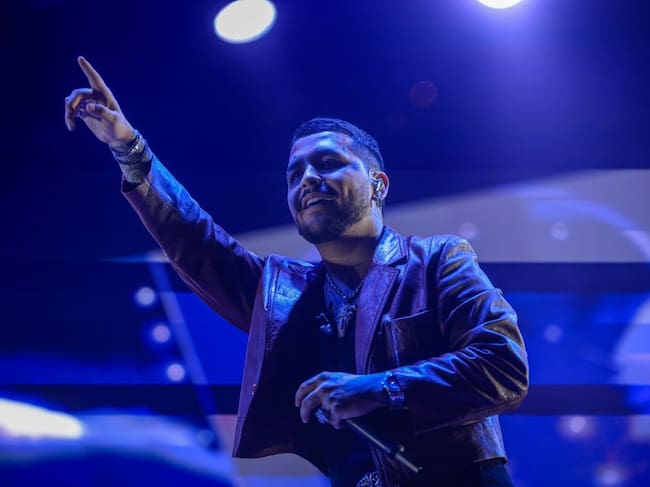 Christian Nodal, during a concert as part of the ‘Foraji2 Tour’ at Estadio Sonora on June 24, 2023 in Hermosillo, Mexico. Luis Gutierrez / Norte Photo / Getty Images