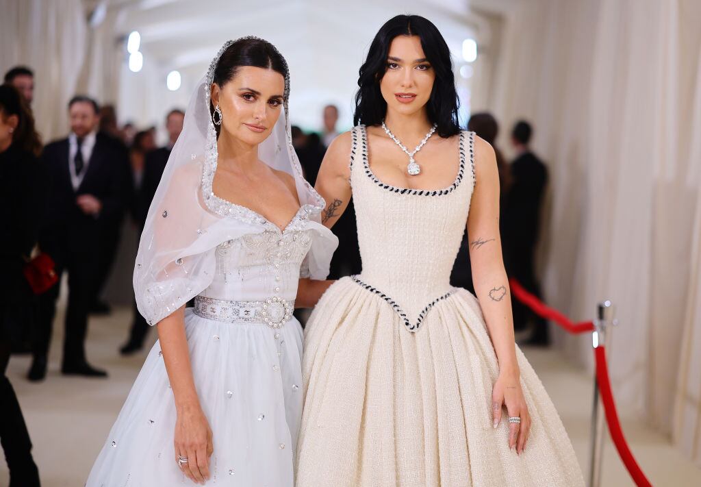 Penélope Cruz and Dua Lipa attend The 2023 Met Gala. Matt Winkelmeyer / MG23 / Getty Images for The Met Museum Vogue