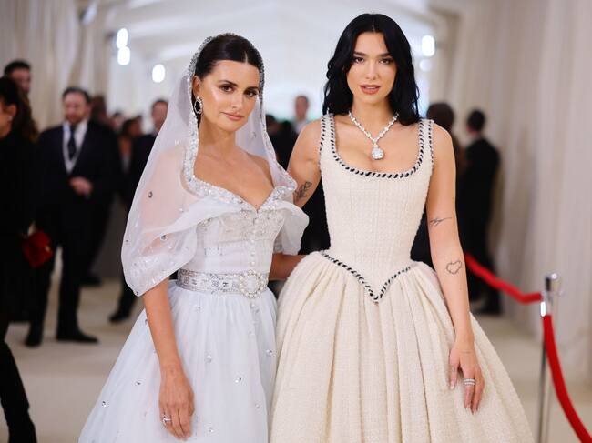 Penélope Cruz and Dua Lipa attend The 2023 Met Gala. Matt Winkelmeyer / MG23 / Getty Images for The Met Museum Vogue