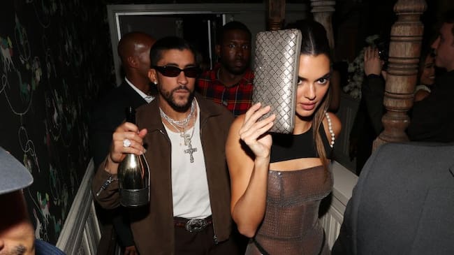 Bad Bunny and Kendall Jenner attend The After hosted by Diddy & Doja Cat at Club Love on May 01, 2023 in New York City. Shareif Ziyadat/Getty Images