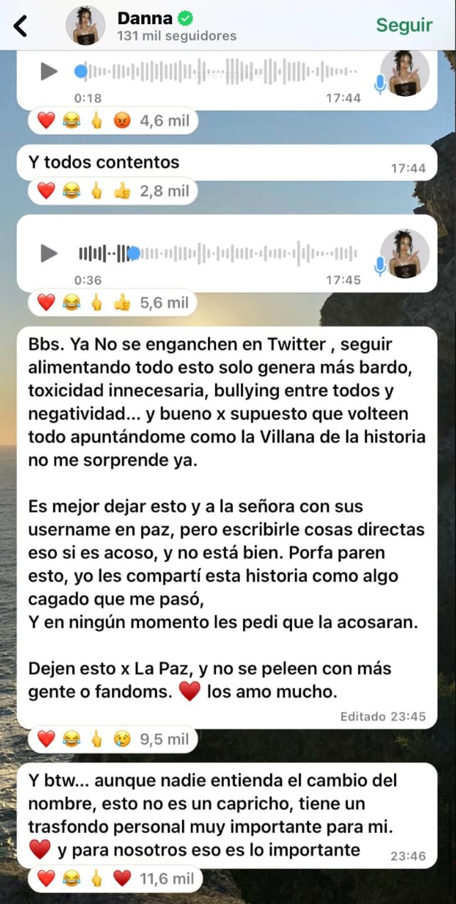 Danna Paola, Whatsapp.