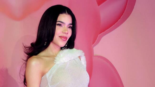 Mexican Internet celebrity and singer Kenia Os poses for photo during presentation of her own movie ‘Kenia Os: La OG’ at Cinemex Antara on March 18, 2025 in Mexico City, Mexico. (Photo by Medios y Media/Getty Images