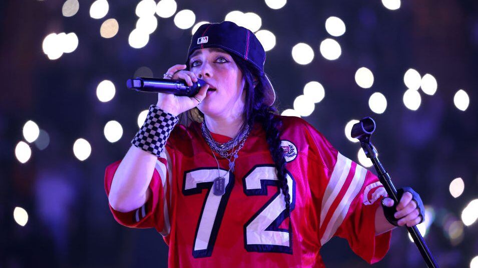 Billie Eilish performs onstage during the HIT ME HARD AND SOFT: THE TOUR at The Kia Forum on December 21, 2024 in Inglewood, California. (Kevin Mazur/Getty Images)