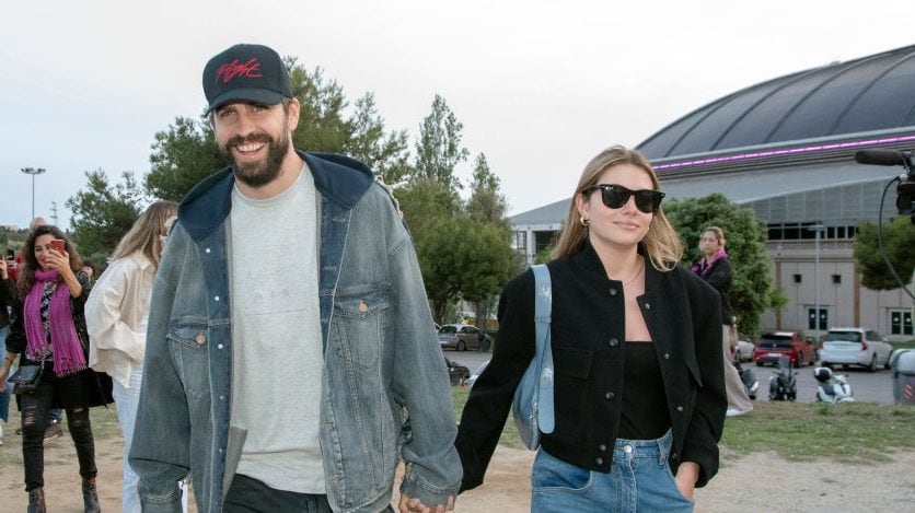 Gerad Pique and Clara Chia arrive at the Olympic Stadium of Montjuic to attend the Coldplay concert on May 28, 2023, in Barcelona (Catalonia, Spain). (David Oller/Getty Images)