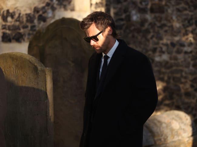 Harry Styles leaves following the funeral of singer Liam Payne, former member of One Direction, on November 20, 2024 in Amersham, United Kingdom. Dan Kitwood/Getty Images
