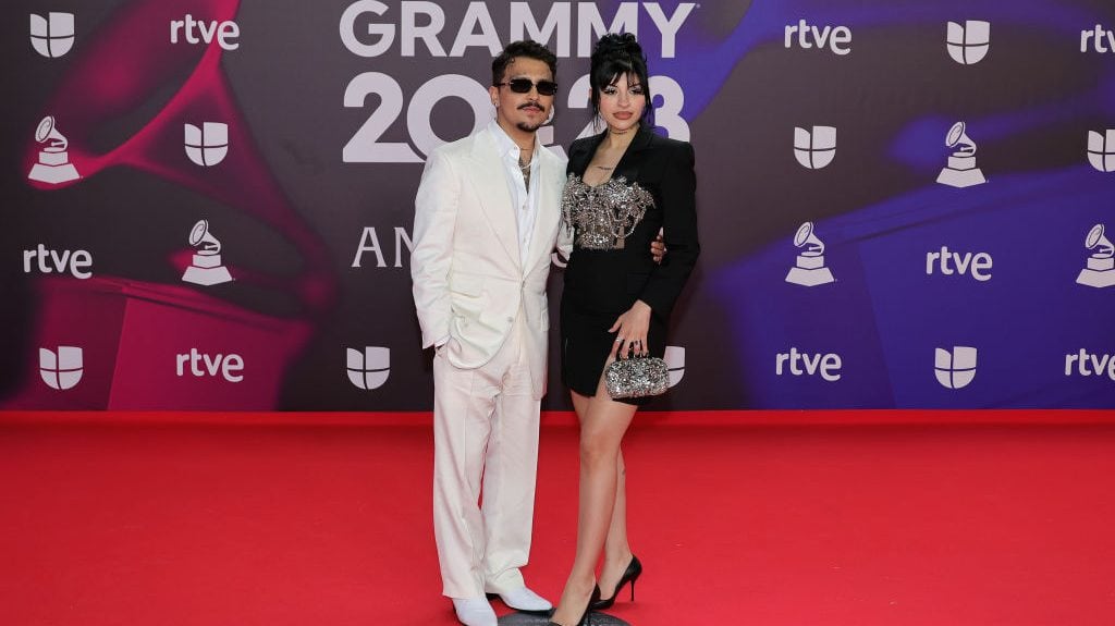 Christian Nodal and Cazzu attend The 24th Annual Latin Grammy Awards on November 16, 2023 in Seville, Spain. Neilson Barnard/Getty Images for Latin Recording Academy