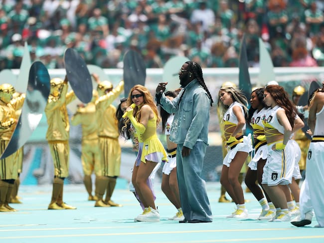 Shakira actúa durante la ceremonia inaugural previa al partido del Grupo A de la Copa Mundial de la FIFA 2026 entre México y Sudáfrica, celebrado en el Estadio de la Ciudad de México el 11 de junio de 2026 en la Ciudad de México, México.