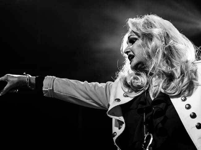 Bonnie Tyler actúa en un concierto en el Gran Teatro CaixaBank Príncipe Pío el 28 de septiembre de 2024 en Madrid, España.