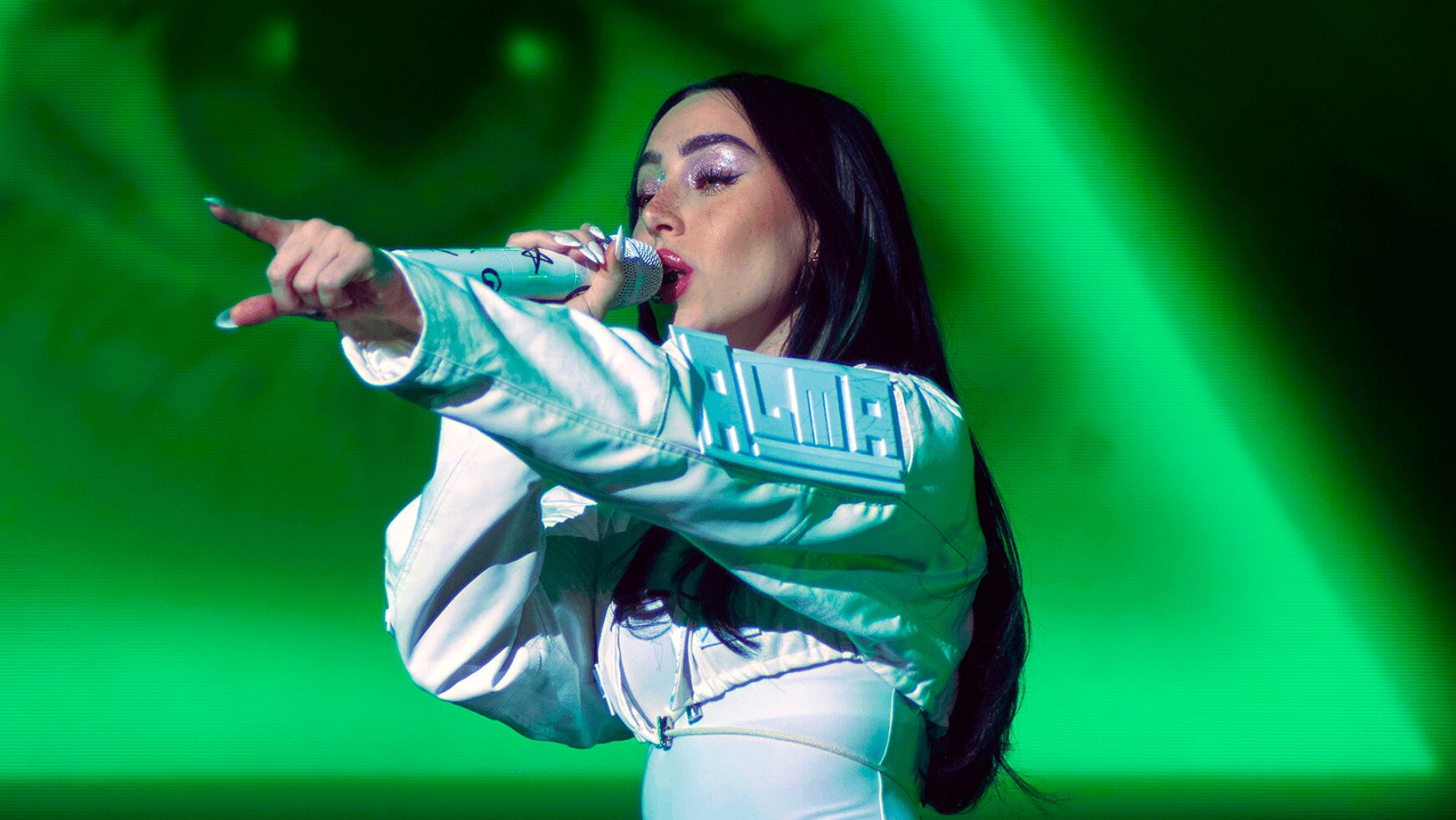 Nicki Nicole performs during a concert at Pepsi Center WTC on November 2, 2023 in Mexico City, Mexico. Jaime Nogales/Medios y Media/Getty Images