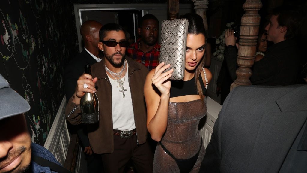 Bad Bunny and Kendall Jenner attend The After hosted by Diddy & Doja Cat powered by Ciroc Premium Vodka and DeLeon Tequila at Club Love on May 01, 2023 in New York City. Shareif Ziyadat/Getty Images