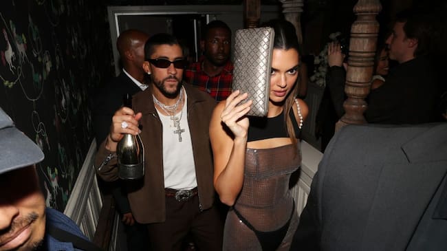 Bad Bunny and Kendall Jenner attend The After hosted by Diddy & Doja Cat powered by Ciroc Premium Vodka and DeLeon Tequila at Club Love on May 01, 2023 in New York City. Shareif Ziyadat/Getty Images