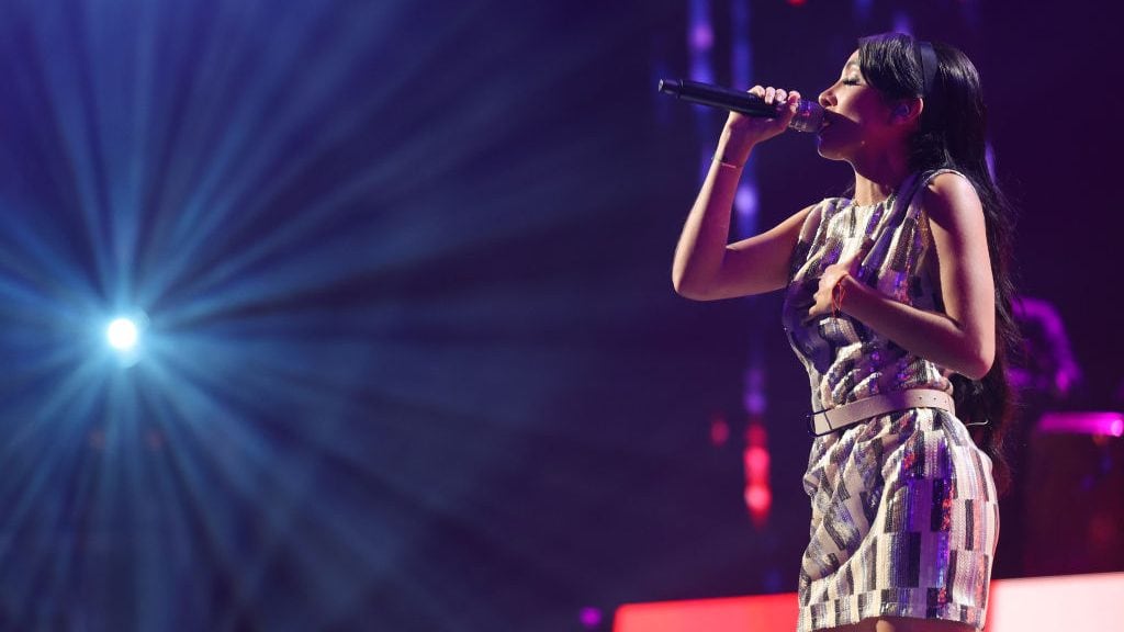 Maria Becerra performs onstage at Billboard Latin Women In Music held at the Watsco Center on May 6, 2023 in Coral Gables, Florida. The show airs on Sunday, May 7, 2023 on Telemundo. Christopher Polk/Billboard via Getty Images