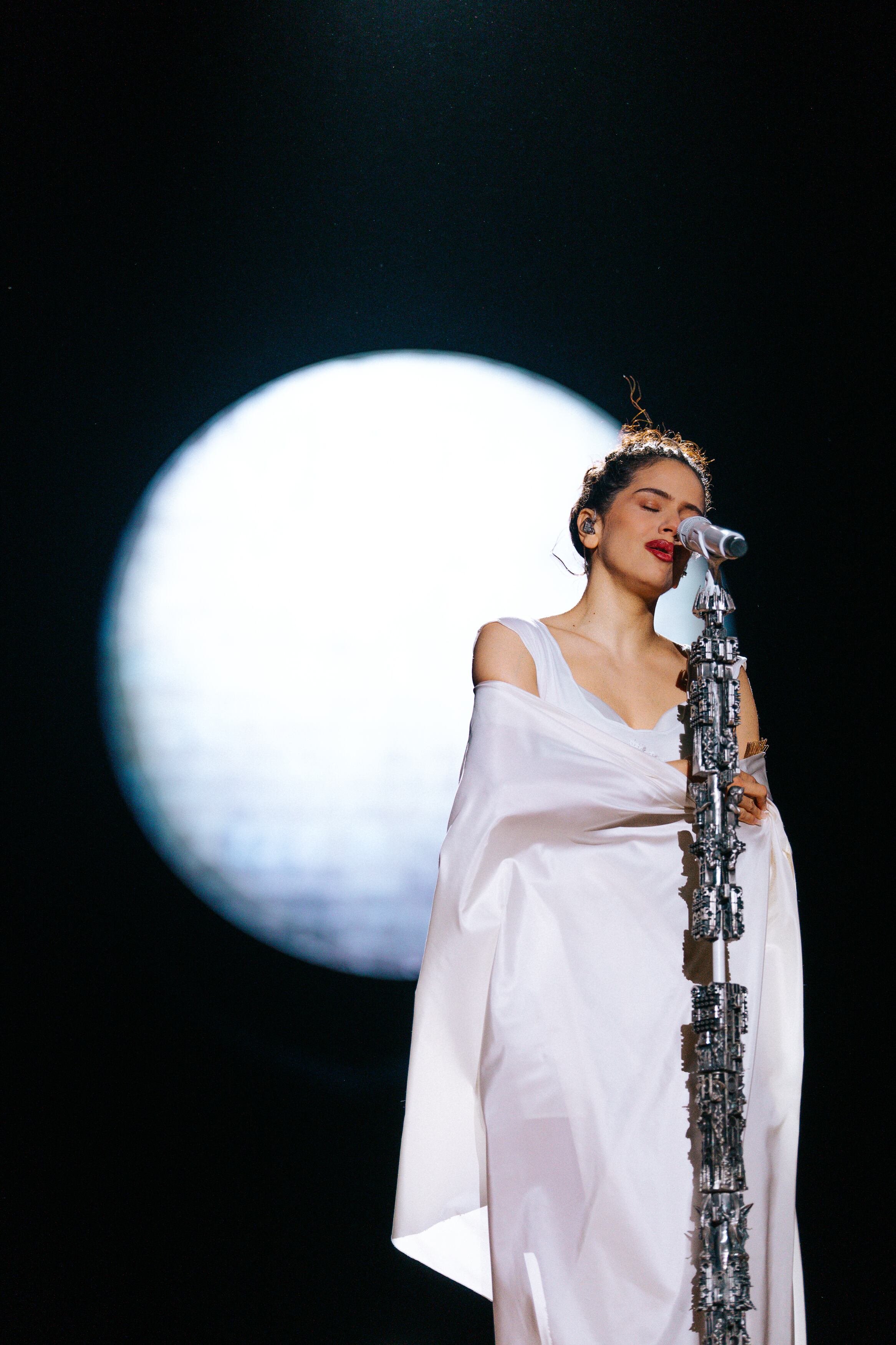 Rosalía performs during the LUX Tour in Los Angeles in June 2026.