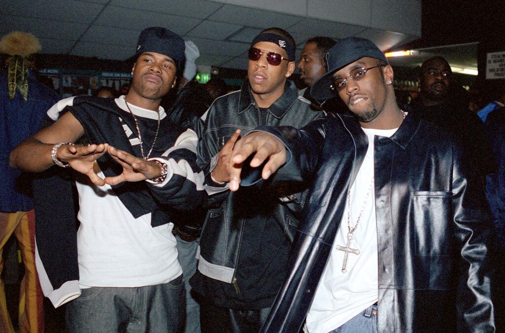 Memphis Bleek, Jay-Z and Puff Daddy, pose for a portrait during a Def Jam Island Records party circa 1998 in New York, New York. Lester Cohen/Getty Images