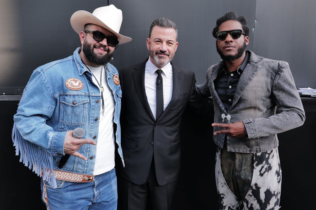 The guests for Monday on Jimmy Kimmel Live, April 29 included musical guests Carin León and Leon Bridges. Disney/Randy Holmes