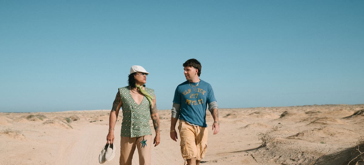 Quevedo y Elvis Crespo en la grabación de 'La Graciosa'