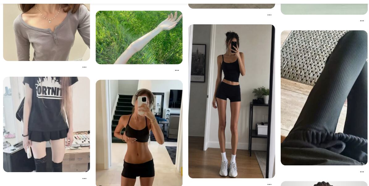 Cultura thinspo (exaltación de la delgadez) en Pinterest.