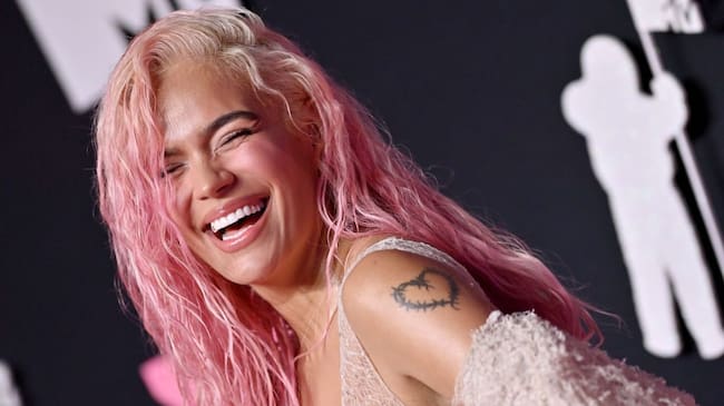 Karol G at the 2023 MTV Video Music Awards on September 12, 2023. (Axelle/Getty Images)