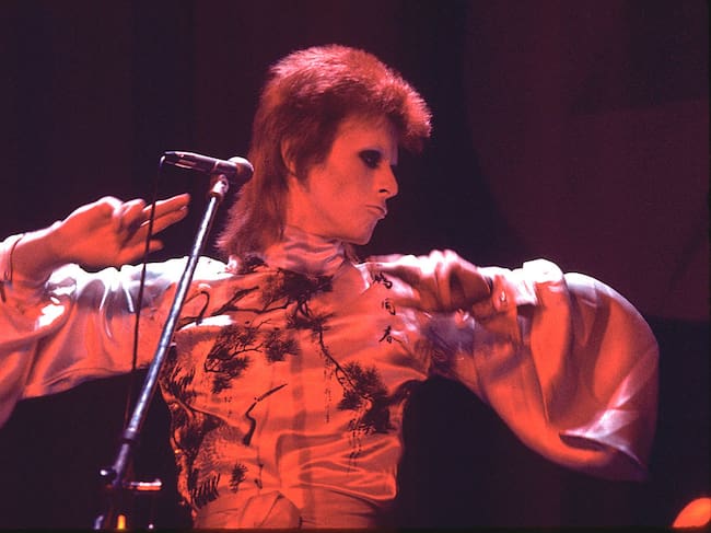 David Bowie performs as Ziggy Stardust, 1973. Chris Walter/Getty.