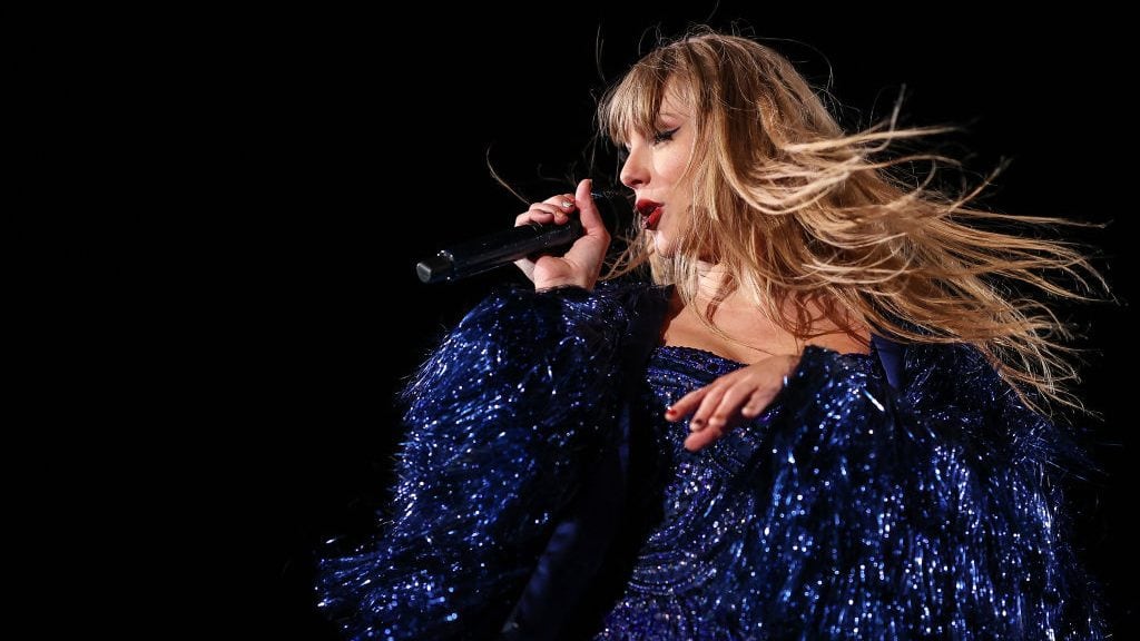 Taylor Swift performs onstage during the ‘The Eras Tour’ in Mexico City, Mexico. Hector Vivas/Getty Images.