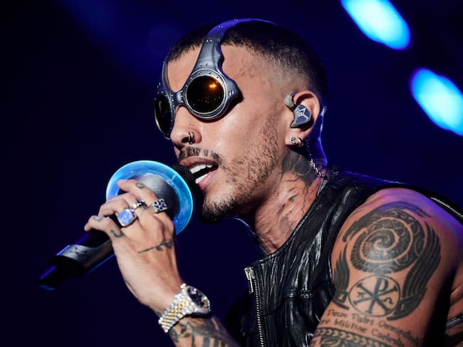 Rauw Alejandro durante el Saturno World Tour en el WiZink Center de Madrid, España. Borja B. Hojas/Redferns