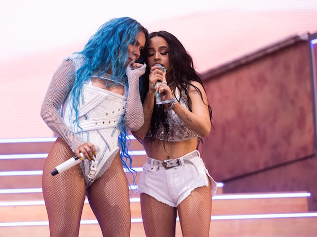 Karol G y Becky G en Coachella 2022. Scott Dudelson/Getty Images for Coachella