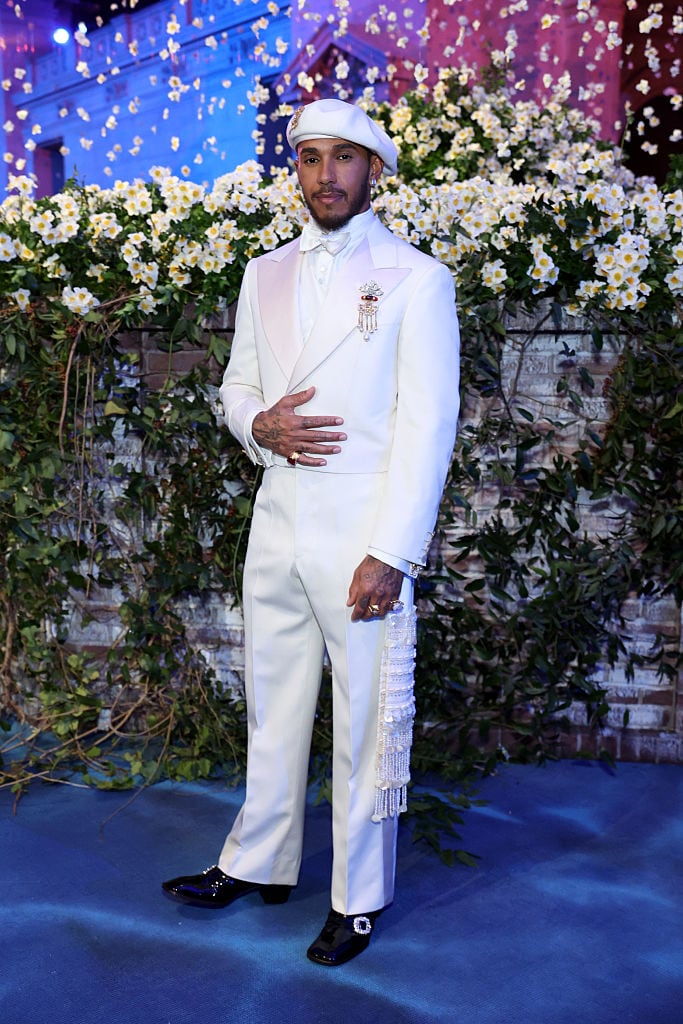 Lewis Hamilton, 2025 Met Gala Co-Chair, attends the 2025 Met Gala Celebrating «Superfine: Tailoring Black Style» at Metropolitan Museum of Art on May 05, 2025 in New York City. (Arturo Holmes/Getty Images)