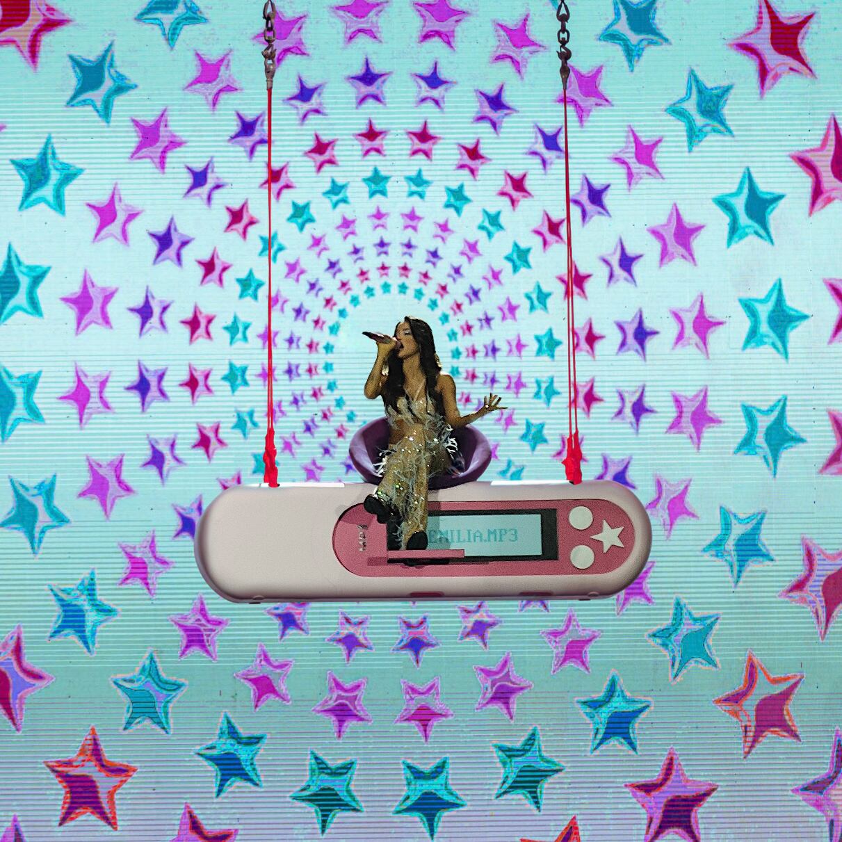 Emilia Mernes durante el transcurso de su .MP3 Tour