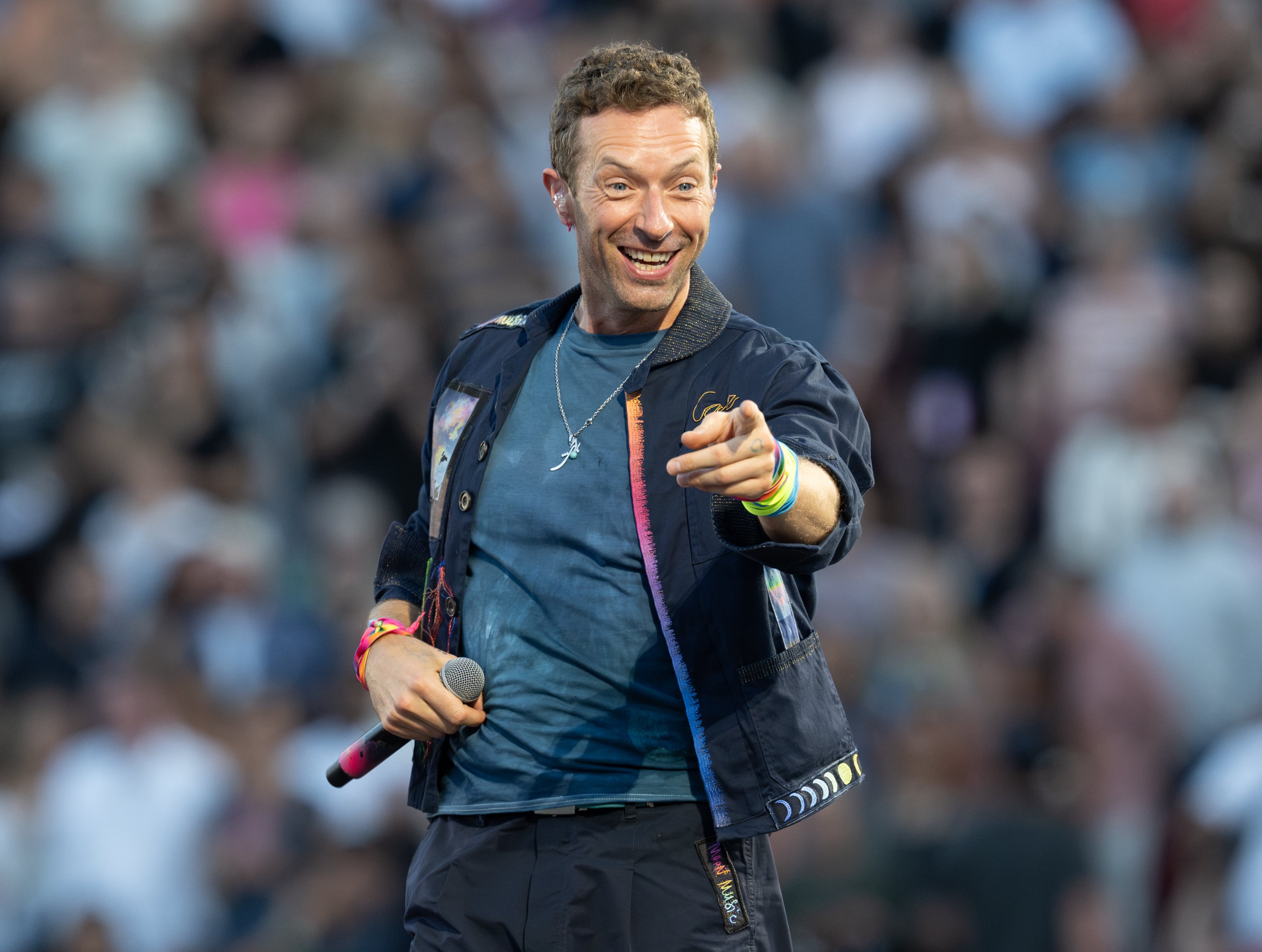 Chris Martin, cantante de Coldplay, en un concierto