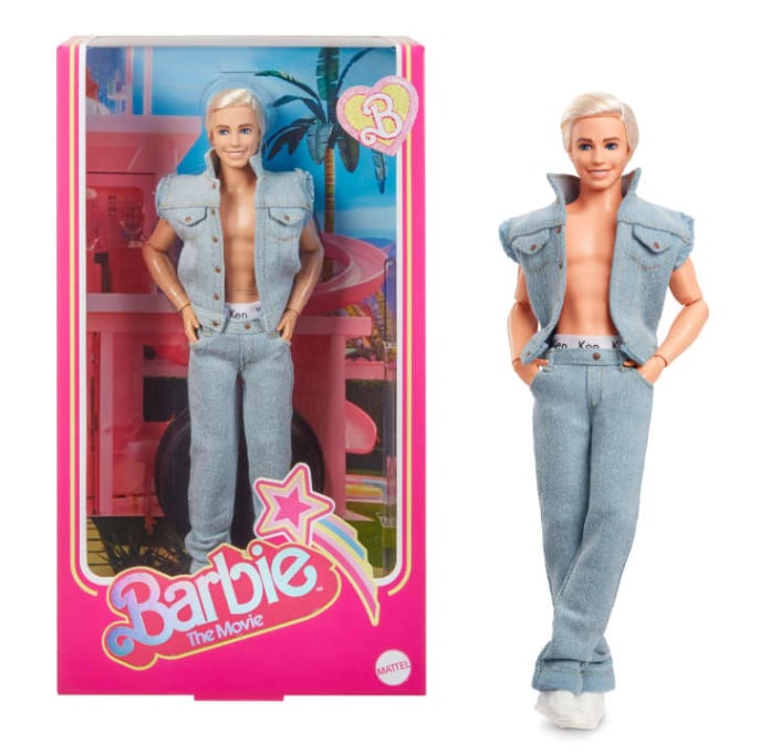 Barbie the Movie Collectible Ken Doll Wearing Denim Matching Set. / Mattel