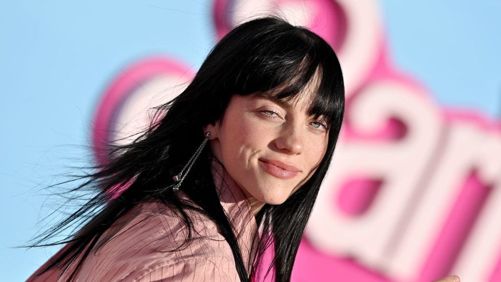 Billie Eilish at the World Premiere of ‘Barbie’ on July 09, 2023 in Los Angeles. Axelle/Bauer-Griffin/Getty Images.