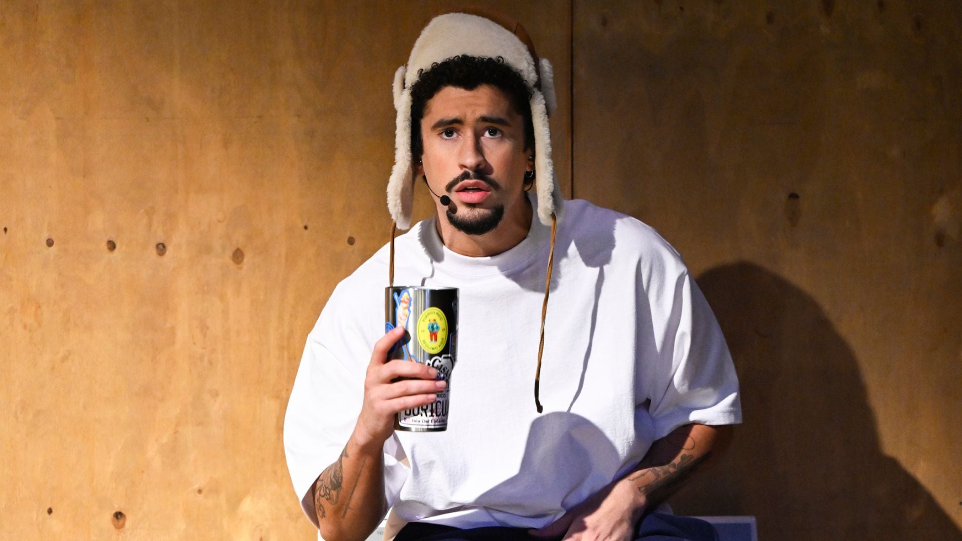 THE TONIGHT SHOW STARRING JIMMY FALLON: Bad Bunny performs on Monday, January 13, 2025. (Todd Owyoung/Getty Images)