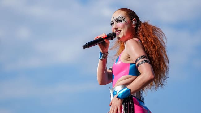 Chappell Roan performs during Lollapalooza at Grant Park on August 01, 2024 in Chicago, Illinois. Josh Brasted/FilmMagic