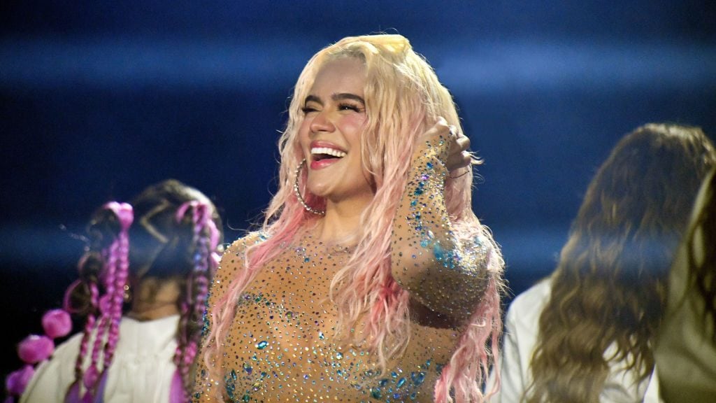Karol G performs during her «Mañana Será Bonito» Tour at Camping World Stadium on September 24, 2023 in Orlando, Florida. Gerardo Mora/Getty Images