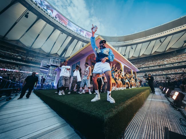 Bad Bunny, en su primer concierto en Madrid 2026.