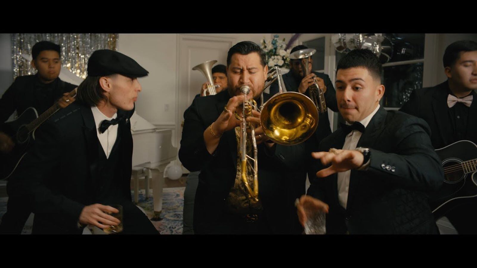 Peso Pluma and Eslabón Armado in Ella Baila Sola Music Video / YouTube