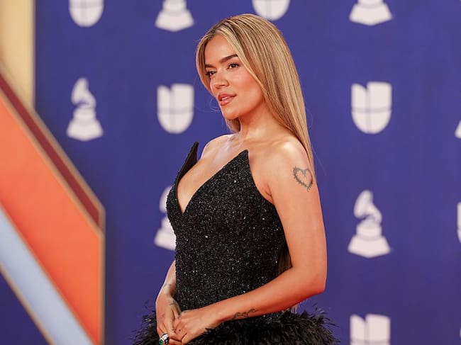 Karol G at the 26th Annual Latin GRAMMY Awards held at the MGM Grand Garden Arena on November 13, 2025 in Las Vegas, Nevada. Christopher Polk/Billboard via Getty Images