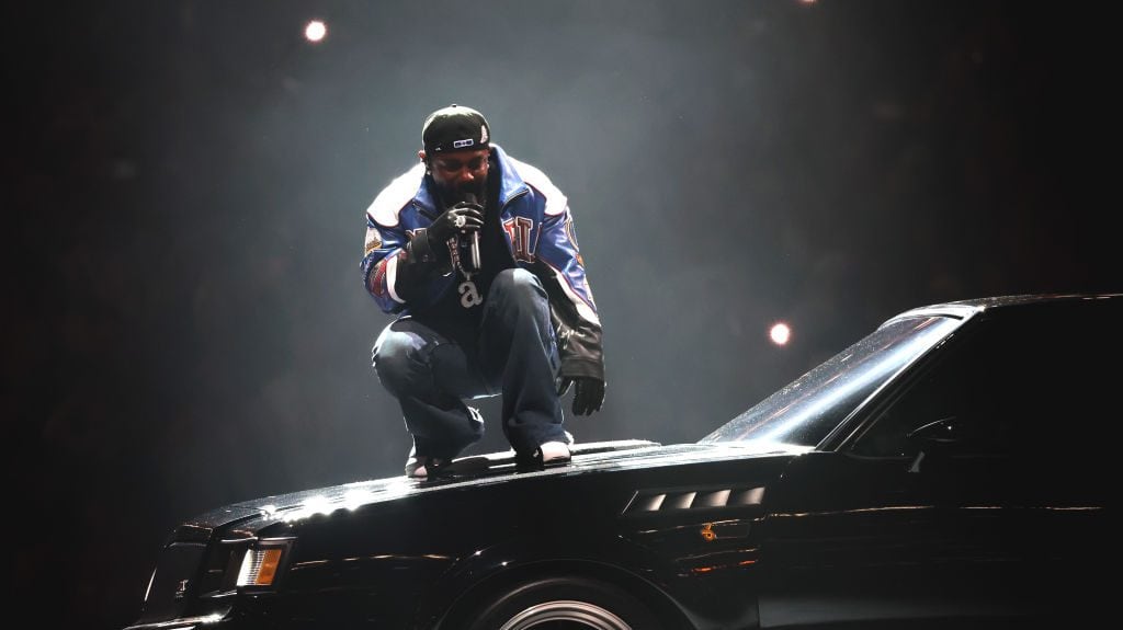 Kendrick Lamar performs during the Apple Music Super Bowl LIX Halftime Show at Caesars Superdome on February 09, 2025 in New Orleans, Louisiana. Kevin Mazur/Getty Images for Roc Nation