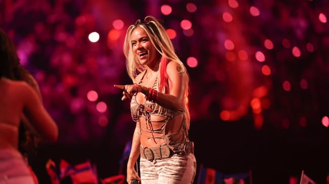Karol G at the 2024 MTV Video Music Awards held at UBS Arena on September 11, 2024 in Elmont, New York. (Photo by Christopher Polk/Billboard via Getty Images)