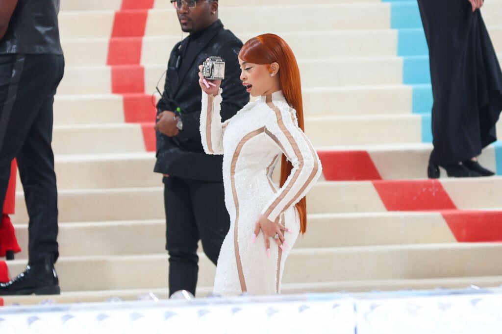 Ice Spice is seen attending The 2023 Met Gala Celebrating ‘Karl Lagerfeld: A Line Of Beauty’ at The Metropolitan Museum of Art on May 01, 2023 in New York City. Jason Howard/Bauer-Griffin/GC Images