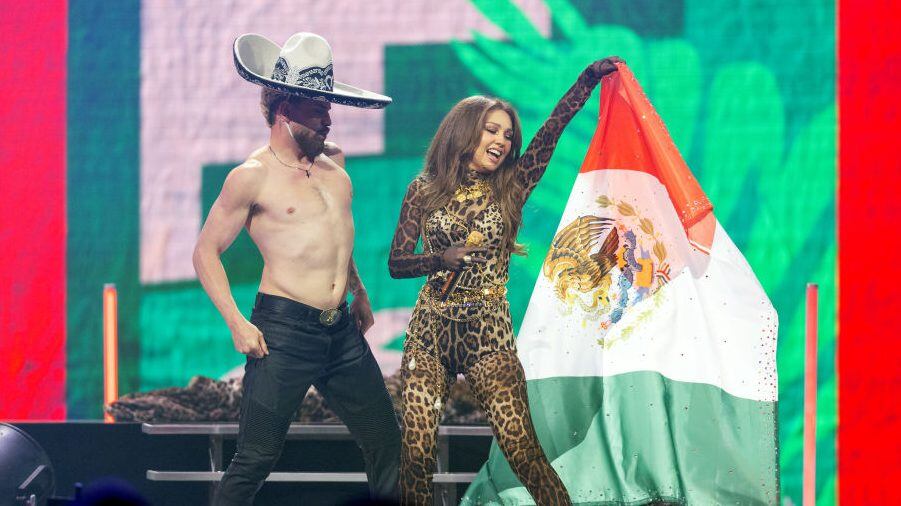Thalía at Billboard Latin Women In Music held at the Watsco Center on May 6, 2023 in Coral Gables, Florida. The show airs on Sunday, May 7, 2023 on Telemundo. Rich Polk/Billboard via Getty Images