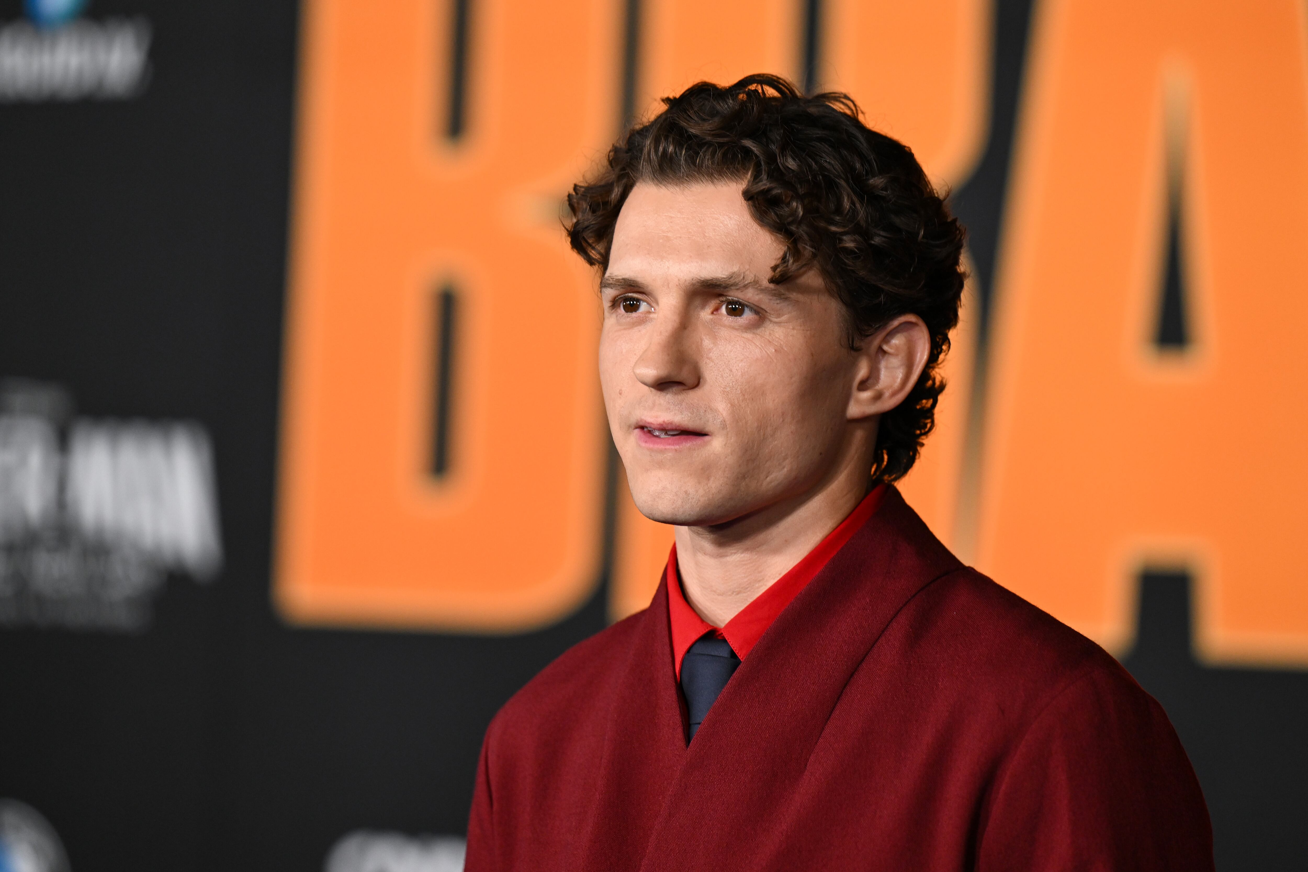 Tom Holland at "Spider-Man: Brand New Day" Los Angeles Premiere held at Dolby Theatre on July 27, 2026 in Los Angeles, California. (Photo by Gilbert Flores/Variety via Getty Images)