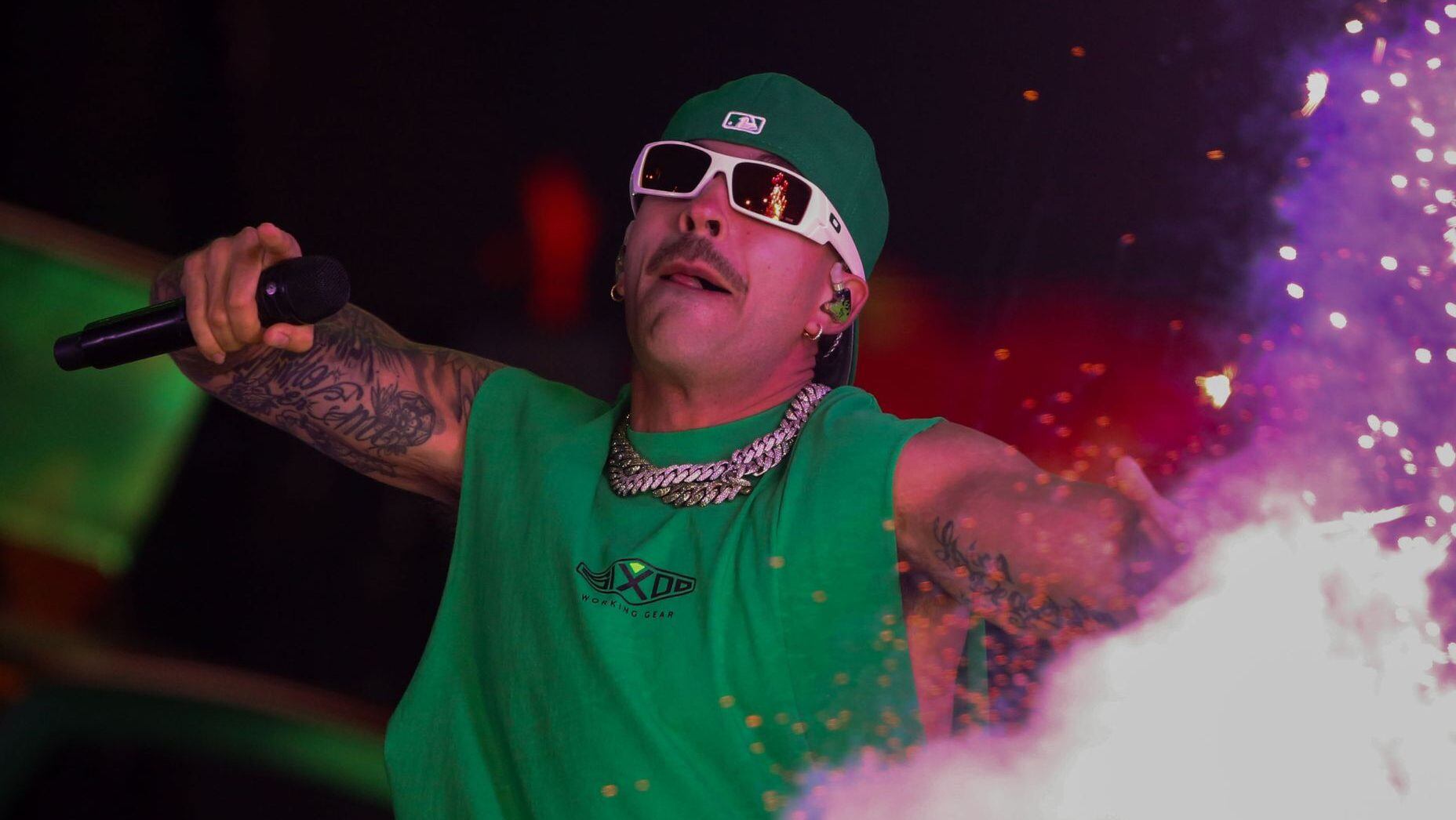 Feid performance during day 1 of Lollapalooza 2024 at Parque Cerrillos on March 15, 2024 in Santiago, Chile. Marcelo Hernandez/Getty Images.