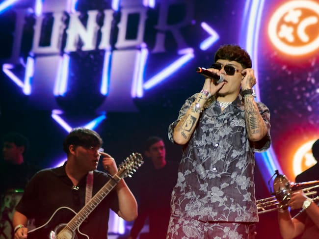 Junior H perform during the Festival Arre 2024 Day 2 at Foro GNP on September 8, 2024 in Mexico City, Mexico. Jaime Nogales/Medios y Media/Getty Images
