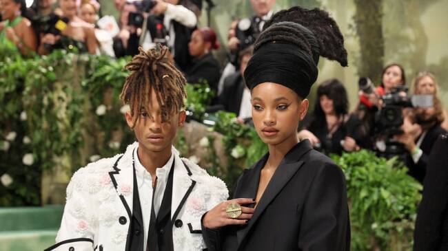 Jaden Smith and Willow Smith attend The 2024 Met Gala Celebrating «Sleeping Beauties: Reawakening Fashion» at The Metropolitan Museum of Art on May 06, 2024 in New York City. (Dia Dipasupil/Getty Images)