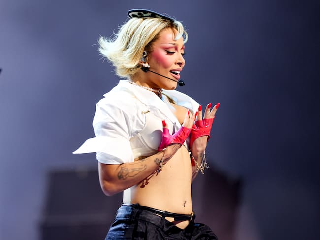Doja Cat actúa en el escenario de los MTV Video Music Awards 2025, celebrados en el UBS Arena el 7 de septiembre de 2025 en Nueva York, Nueva York.