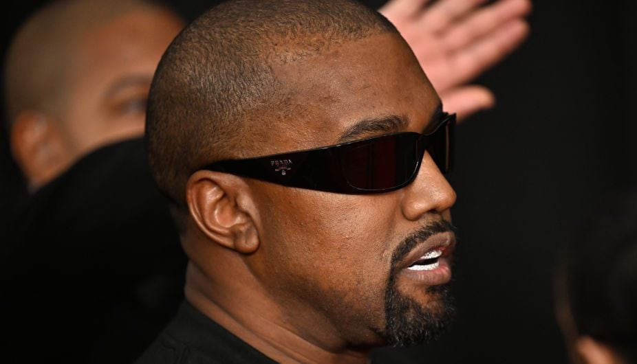 Kanye West arrives for the 67th Annual Grammy Awards at the Crypto.com Arena in Los Angeles on February 2, 2025.  ROBYN BECK/AFP via Getty Images