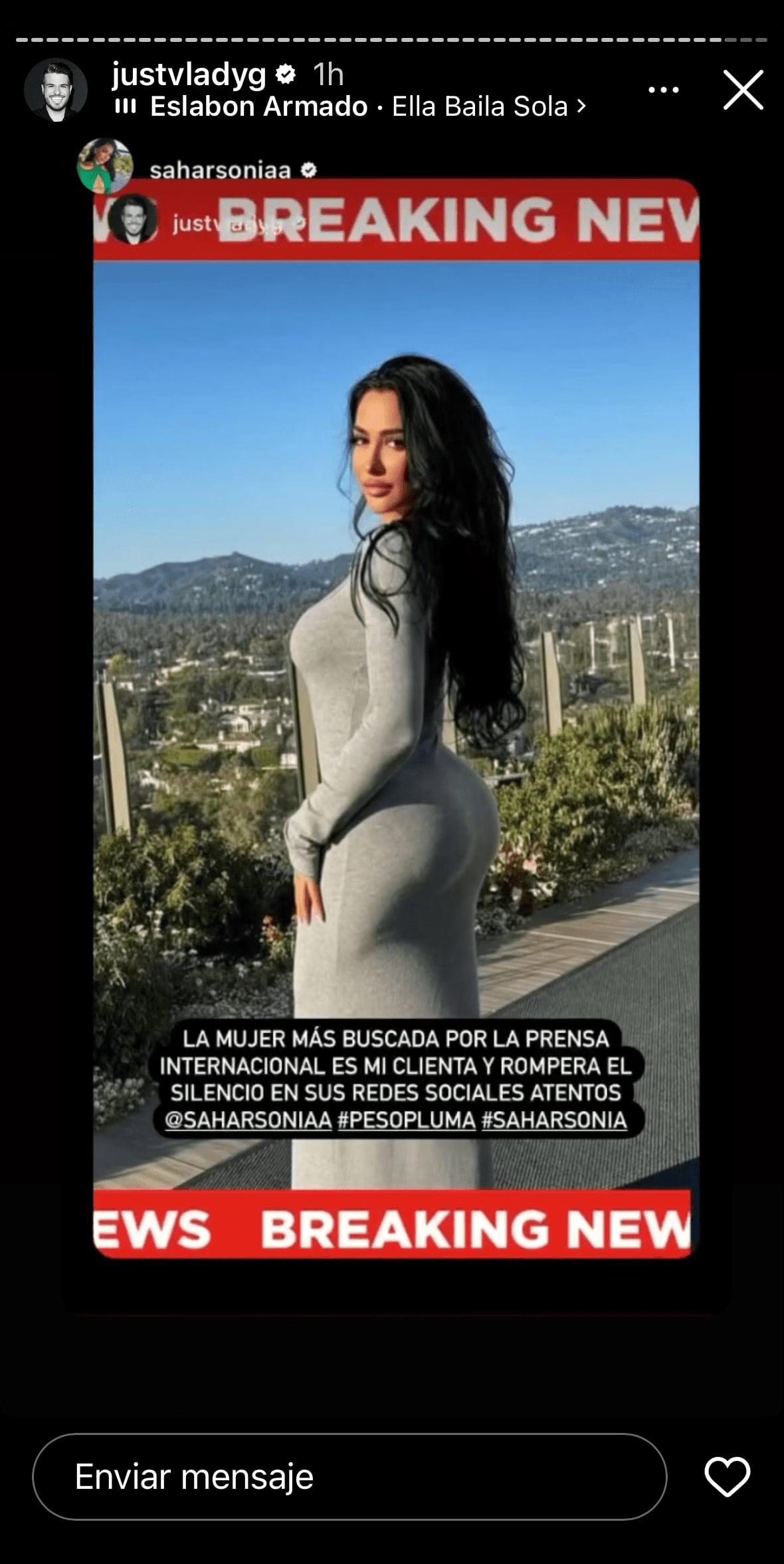 Sahar Sonia Instagram Story.