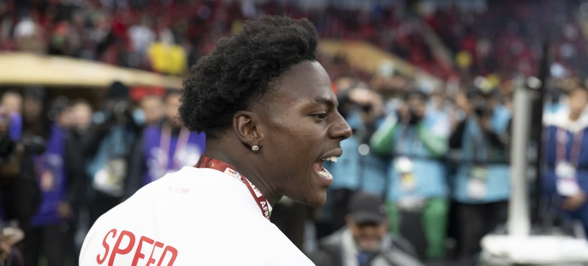 El youtuber estadounidense Darren Jason Watkins Jr., conocido como IShowSpeed, asiste al partido final de la 35.ª Copa Africana de Naciones (AFCON 2025) entre Marruecos y Senegal en el Estadio Príncipe Moulay Abdellah, ubicado en la capital, Rabat, Marruecos, el 18 de enero de 2026.